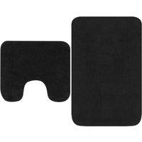 Berkfield Home Bathroom Mat Set 2 Pieces Fabric Anthracite | Size: Medium