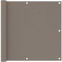Berkfield Home Balcony Screen Taupe 90x600 cm Oxford Fabric in Beige