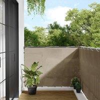 Berkfield Home Balcony Screen Taupe 120x800 cm 100% Polyester Oxford
