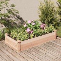 Berkfield Home Garden Raised Bed with Liner 120x60x25 cm Solid Wood Fir in Brown | Size: 120 x 60 x 25 cm