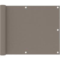 Berkfield Home Balcony Screen Taupe 75x600 cm Oxford Fabric in Beige