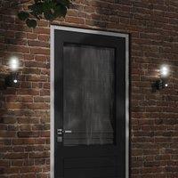 Berkfield Home Outdoor Wall Light with Sensor Black Stainless Steel