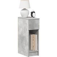 Berkfield Home Bedside Cabinet with Drawer Concrete Grey 20x36x60 cm | Size: 20 x 36 x 60 cm