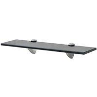 Berkfield Home Floating Shelf Glass 40x20 cm 8 mm in Black