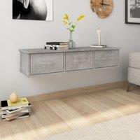 Berkfield Home Wall-mounted Drawer Shelf Concrete Grey 88x26x18.5 cm Engineered Wood