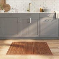 Berkfield Home Rug Rectangular Brown80x100 cm Bamboo in Brown | Size: Medium