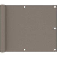 Berkfield Home Balcony Screen Taupe 75x300 cm Oxford Fabric in Beige