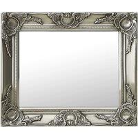 Berkfield Home Wall Mirror Baroque Style 50x40 cm Silver
