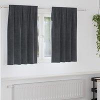 Berkfield Home Blackout Curtains with Top Tape 2 pcs Light Grey Velvet