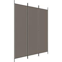 Berkfield Home 3-Panel Room Divider Anthracite 150x220 cm Fabric in Charcoal