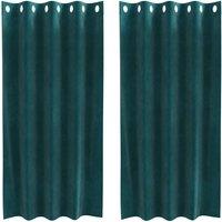 Berkfield Home Blackout Curtains with Eyelets 2 pcs Dark Green Velvet