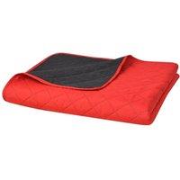 Berkfield Home Double-sided Quilted Bedspread Red & Black 170x210 cm
