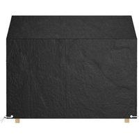 Berkfield Home Garden Bench Covers 2 pcs 8 Eyelets 160x70x70/88 cm Polyethylene in Black