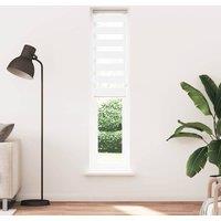 Berkfield Home Zebra Blind White 50x200 cm Fabric Width 45.9 cm Polyester