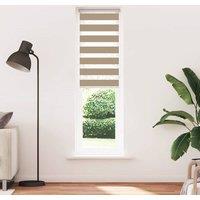 Berkfield Home Zebra Blind Sand Brown 65x230 cm Fabric Width 60.9 cm Polyester