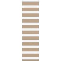 Berkfield Home Zebra Blind Sand Brown 50x100 cm Fabric Width 45.9 cm Polyester in Tan
