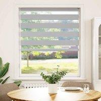 Berkfield Home Zebra Blind Light Grey 100x100 cm Fabric Width 95.9 cm Polyester