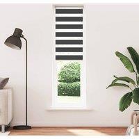 Berkfield Home Zebra Blind Black 55x230 cm Fabric Width 50.9 cm Polyester
