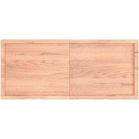 Berkfield Home Wall Shelf Light Brown 140x60x(2-4) cm Treated Solid Wood Oak