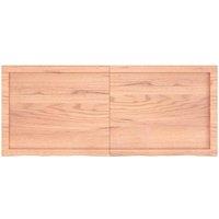 Berkfield Home Wall Shelf Light Brown 120x50x(2-6) cm Treated Solid Wood Oak