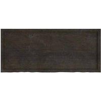 Berkfield Home Wall Shelf Dark Grey 140x60x(2-4) cm Treated Solid Wood Oak