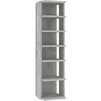 Berkfield Home Shoe Cabinet Concrete Grey 27.5x27x102 cm Engineered Wood