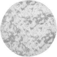 Berkfield Home Shaggy Rug High Pile NAVARRA Silver Grey 100x100 cm Polyester | Size: Medium