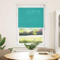 Berkfield Home Pleated Blind Petrol Green 80x150 cm Fabric Width 79.4 cm Polyester in Teal
