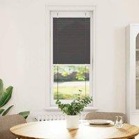 Berkfield Home Pleated Blind Black 45x100 cm Fabric Width 44.4 cm Polyester in Charcoal