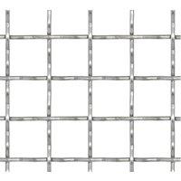 Berkfield Home Durable Crimped Garden Wire Fence Stainless Steel 50x50 cm 11x11x2 mm in Silver