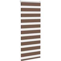 Berkfield Home Elegant Zebra Blind Brown 60x150 cm Fabric Width 55.9 cm Polyester