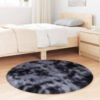 Berkfield Home Shaggy Rug High Pile NAVARRA Dark Grey 100x100 cm Polyester | Size: Medium