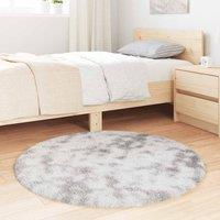 Berkfield Home Shaggy Rug High Pile NAVARRA Silver Grey 100x100 cm Polyester | Size: Medium