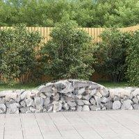 Berkfield Home Arched Gabion Baskets 2 pcs 300x50x40/60 cm Galvanised Iron in Silver