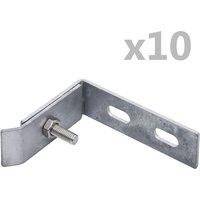 Berkfield Home Wall Corner Connector 10 Sets Silver