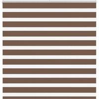 Berkfield Home Zebra Blind Brown 140x100 cm Fabric Width 135.9 cm Polyester