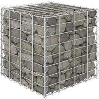 Berkfield Home Cube Gabion Raised Bed Steel Wire 40x40x40 cm in Silver | Size: 40 x 40 x 40 cm