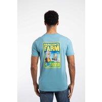 Weird Fish Men's Barkson's Farm Artist T-Shirt in Light Blue | Size: Large
