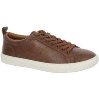 Thomas Blunt Men's Textured Lace-Up Trainer with Cup Sole in Brown | Size: 11