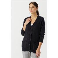 Damart Women's Soft & Warm Essential V-Neck Cardigan in Black | Size: 18-20