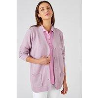 Damart Women's Soft & Warm Essential V-Neck Cardigan in Lavender | Size: 28