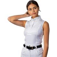 Aubrion Women's Tie Keeper Sleeveless Shirt in White | Size: Medium