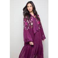 Oasis Women's Trapeze Boho Maxi Dress in Floral | Size: 10