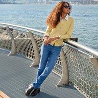 Lands' End Women's Recover Straight Leg Jeans, Mid Rise in Indigo | Size: 14-16L