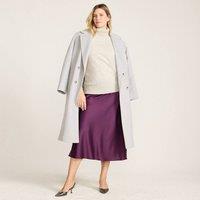Lands' End Women's Satin Midi Skirt in Purple | Size: 14-16
