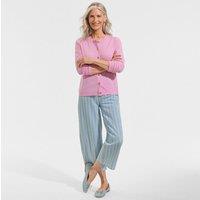 Lands' End Women's Merino Crew Neck Cardigan in Pink | Size: 14-16
