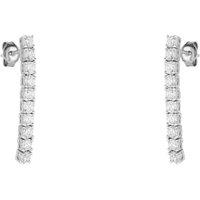 Spero London Women's Sterling Silver Long Tennis Earring - Pair