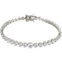 Spero London Women's Gradual Size Gemstone Sterling Silver Tennis Bracelet