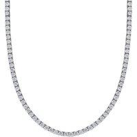 Spero London Women's Sterling Silver Large Tennis Necklace - 3mm
