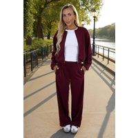 AX Paris Women's Burgundy Wide Leg Soft Trousers | Size: 14